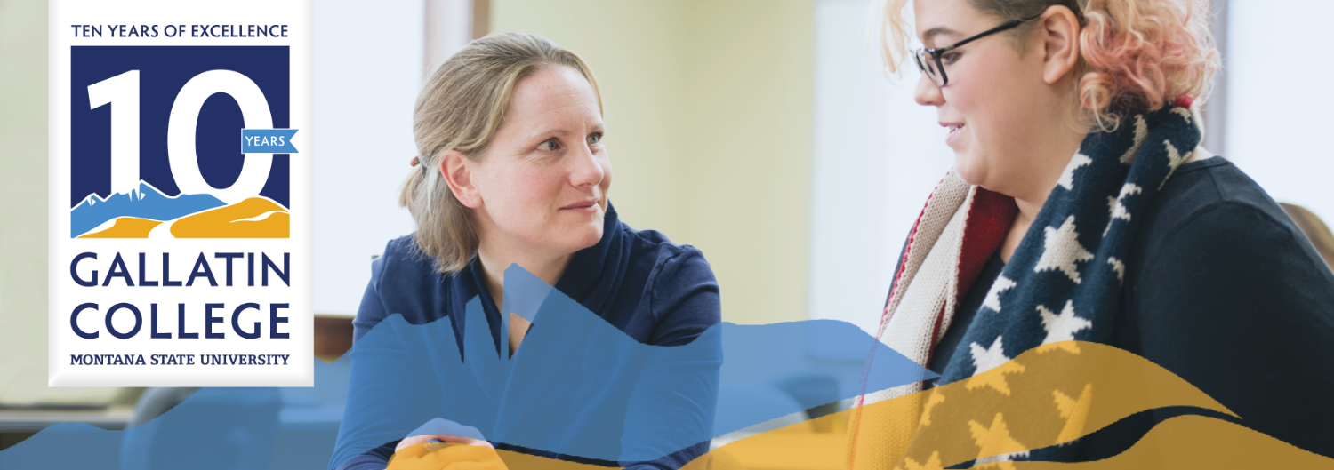 10th anniversary banner with student and instructor